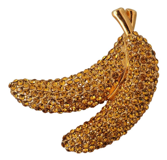 Dolce & Gabbana Crystal-Embellished Banana Brooch