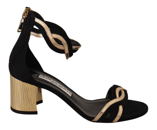 FRANCESCO SACCO Elegant Suede Leather Heeled Sandals