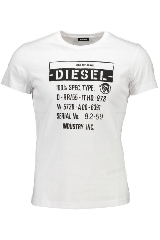 Diesel White Cotton Men T-Shirt