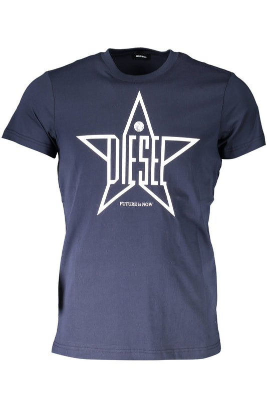 Diesel Blue Cotton Men T-Shirt