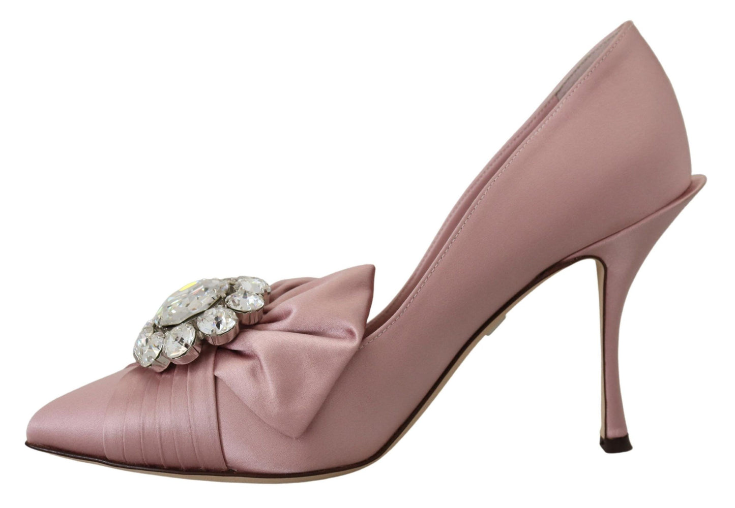 Dolce & Gabbana Crystal-Embellished Silk Bow Pumps