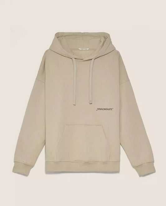 Hinnominate Beige Comfort Fit Italian Hoodie