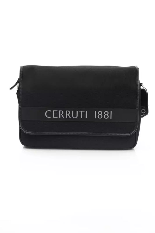 Cerruti 1881 Elegant Black Crossbody Logo Bag