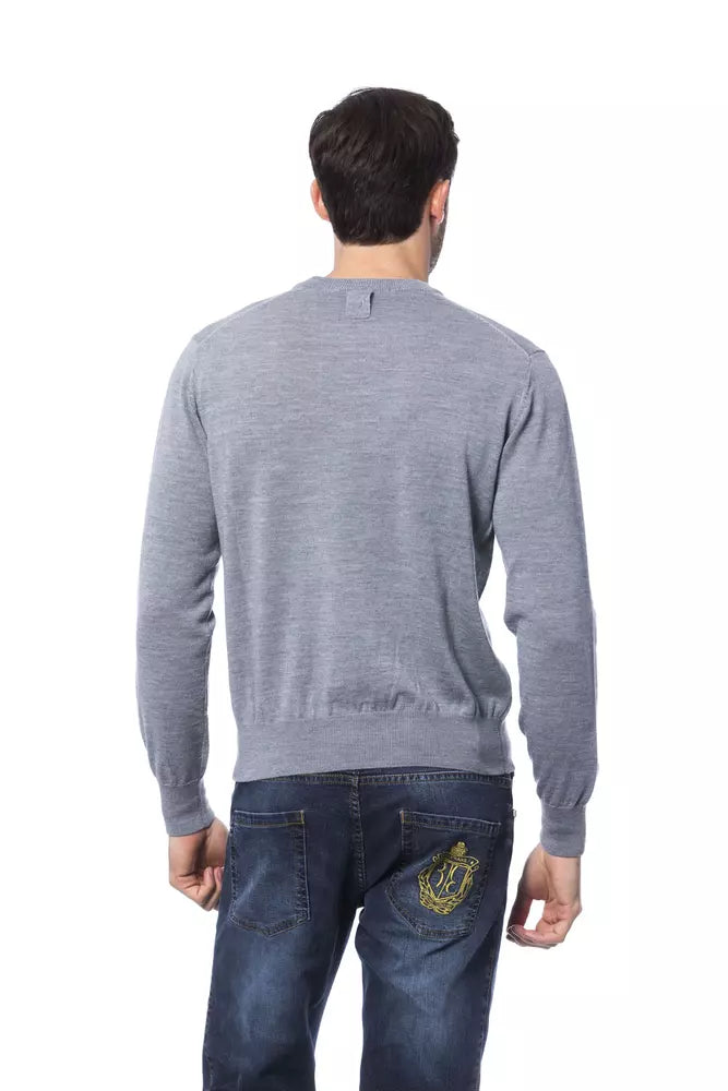 Billionaire Italian Couture Gray Merino Men Sweater