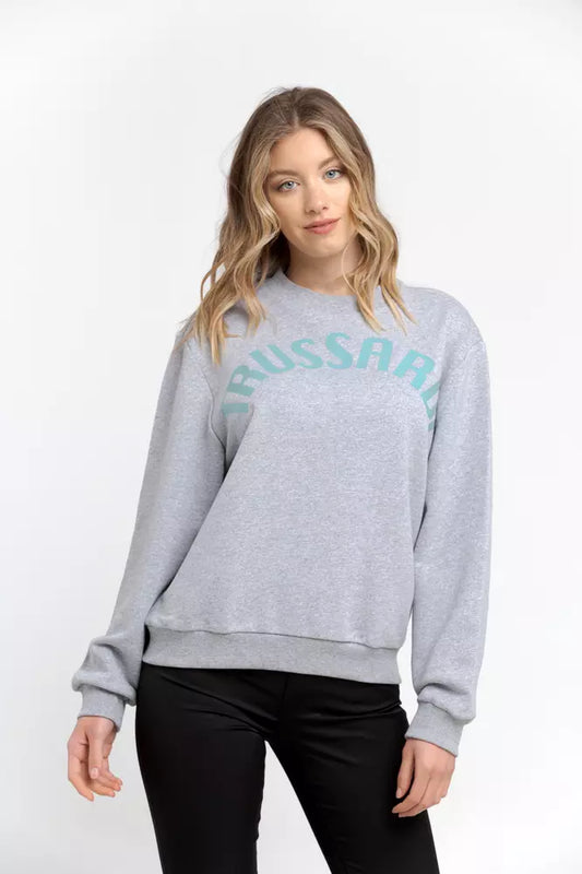 Trussardi Oversized Round-neck Cotton Blend Sweatshirt