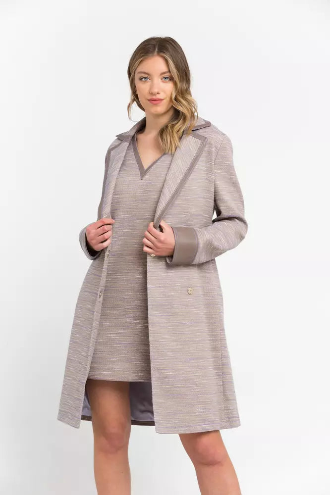 Trussardi Beige Cotton Women Coat