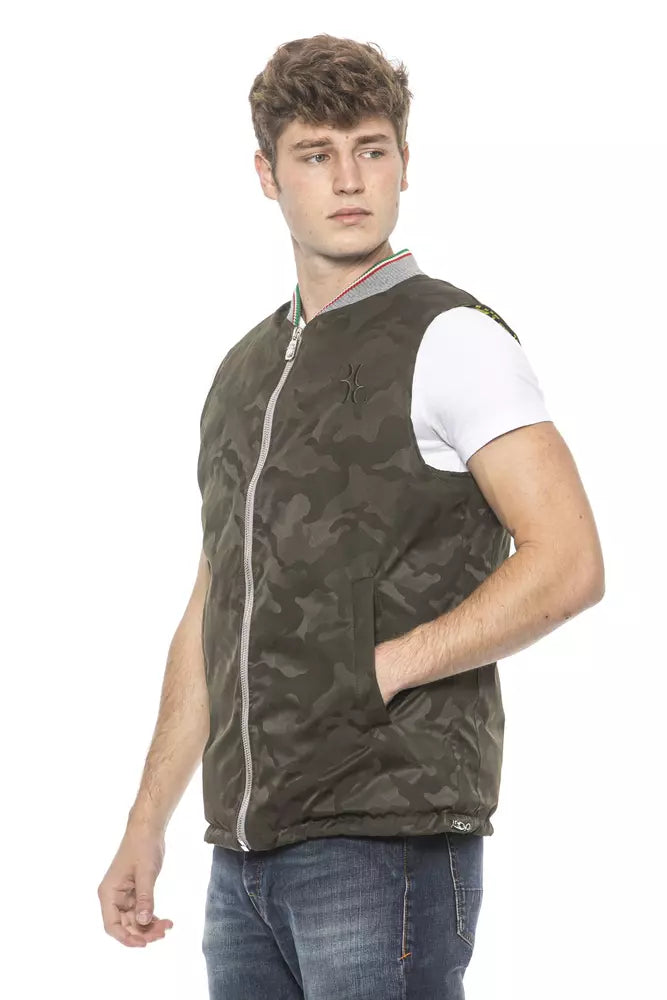 Billionaire Italian Couture Army Polyester Men's Vest