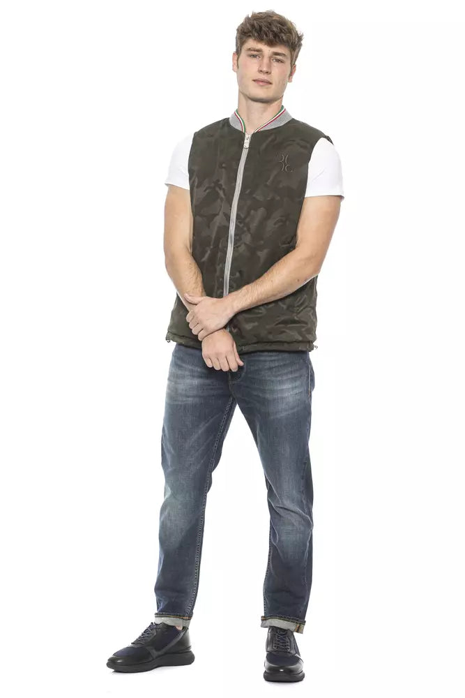 Billionaire Italian Couture Army Polyester Men's Vest