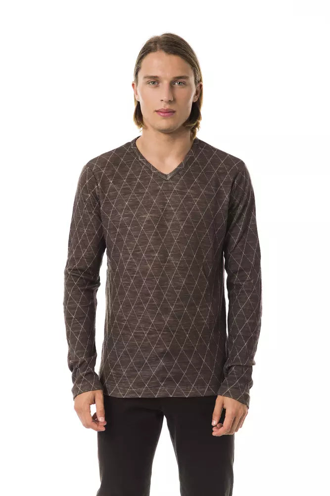 BYBLOS Brown Cotton Men Sweater