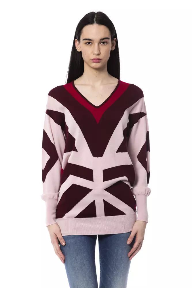 BYBLOS Burgundy Wool Women Sweater