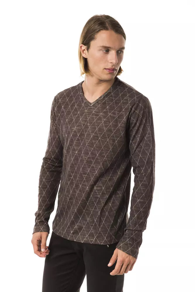 BYBLOS Brown Cotton Men Sweater