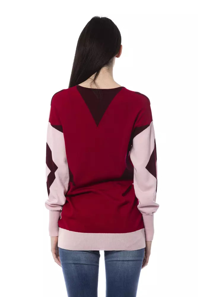 BYBLOS Burgundy Wool Women Sweater