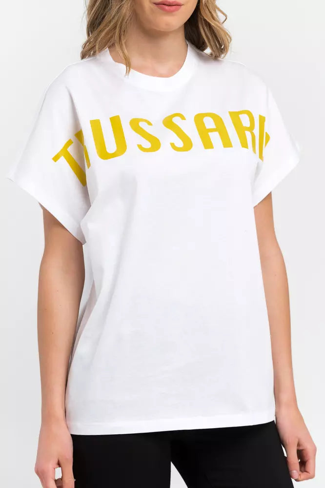 Trussardi White Cotton Women T-Shirt