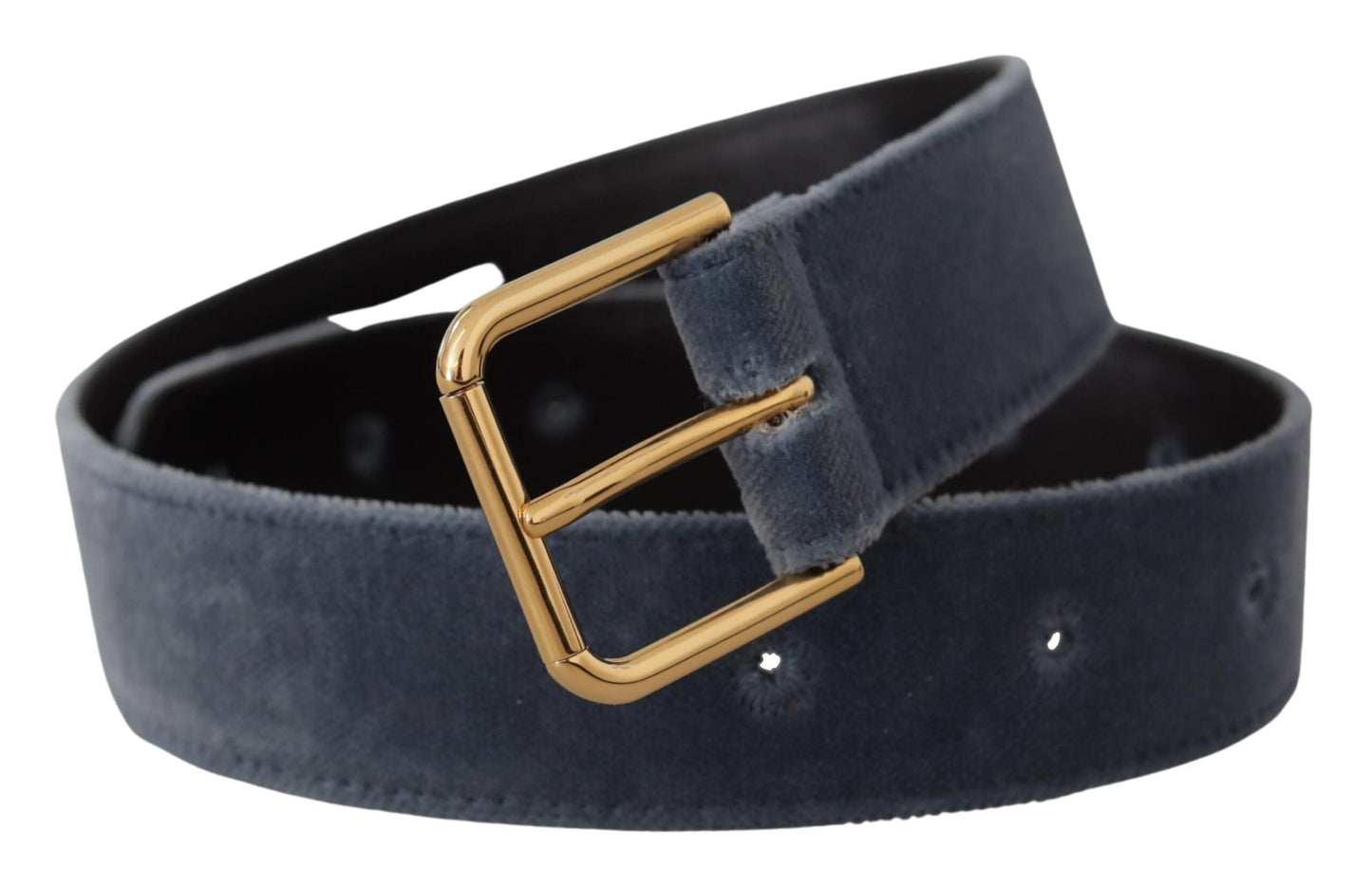 Dolce & Gabbana Elegant Navy Velvet Designer Belt