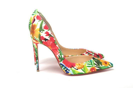 Christian Louboutin Multicolor Flower Printed High Heels Pumps Shoes