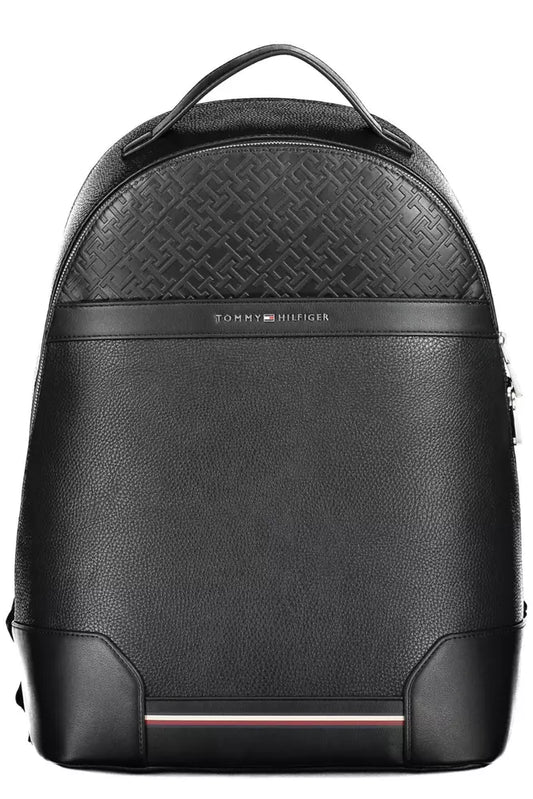 Tommy Hilfiger Black Polyethylene Men Backpack