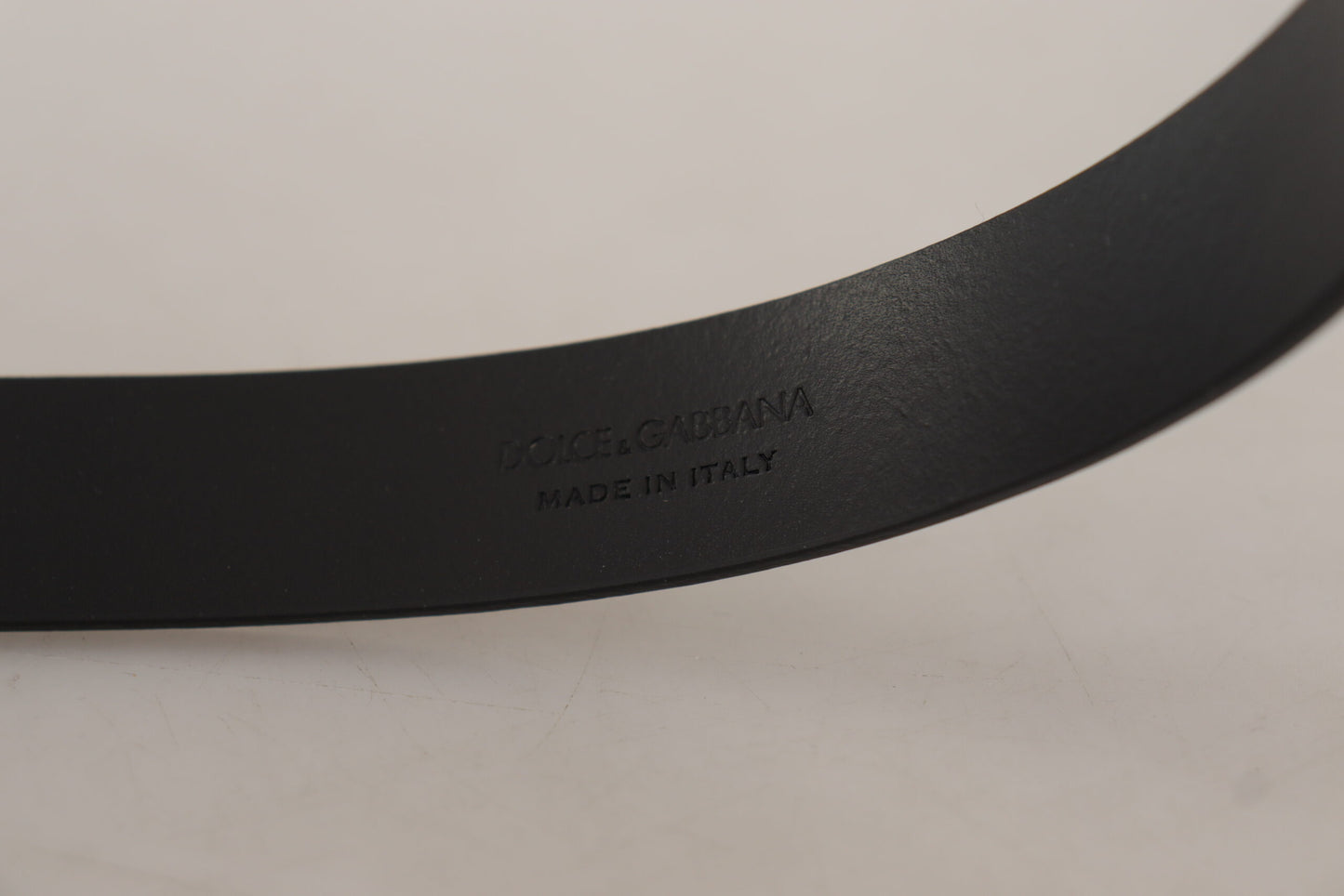 Dolce & Gabbana Elegant Black Leather Belt with Metal Buckle