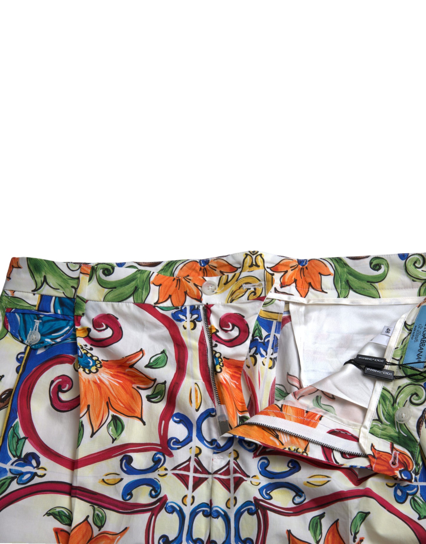 Dolce & Gabbana Majestic Majolica Print Bermuda Shorts