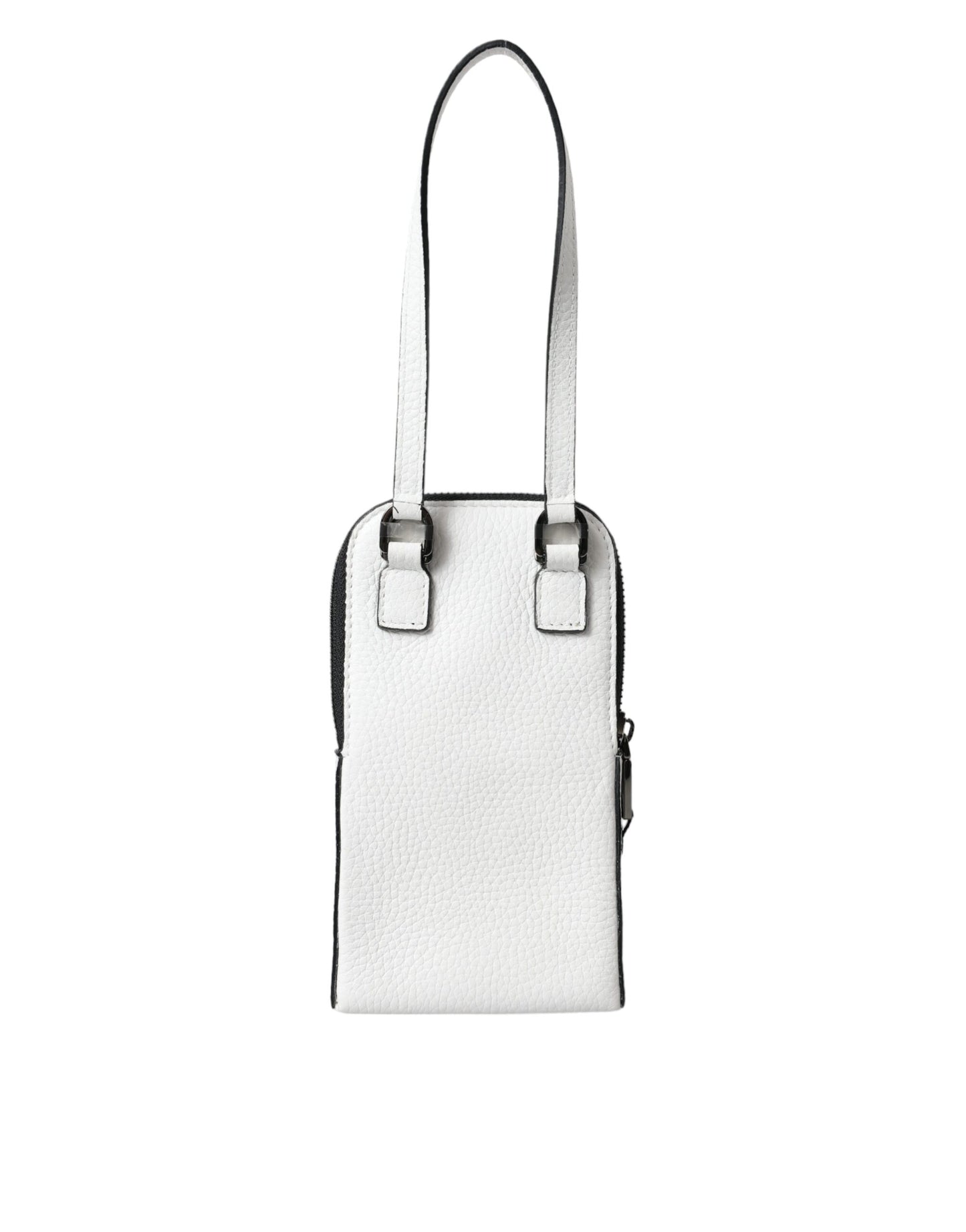 Dolce & Gabbana Elegant White Leather Crossbody Phone Bag