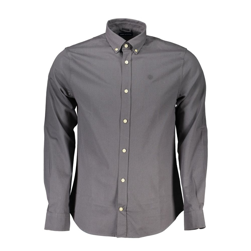 North Sails Gray Cotton Men Shirt