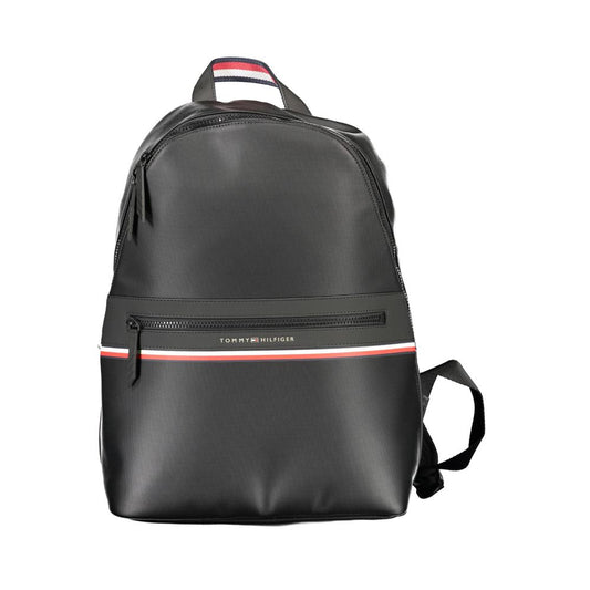 Tommy Hilfiger Black Polyethylene Men Backpack