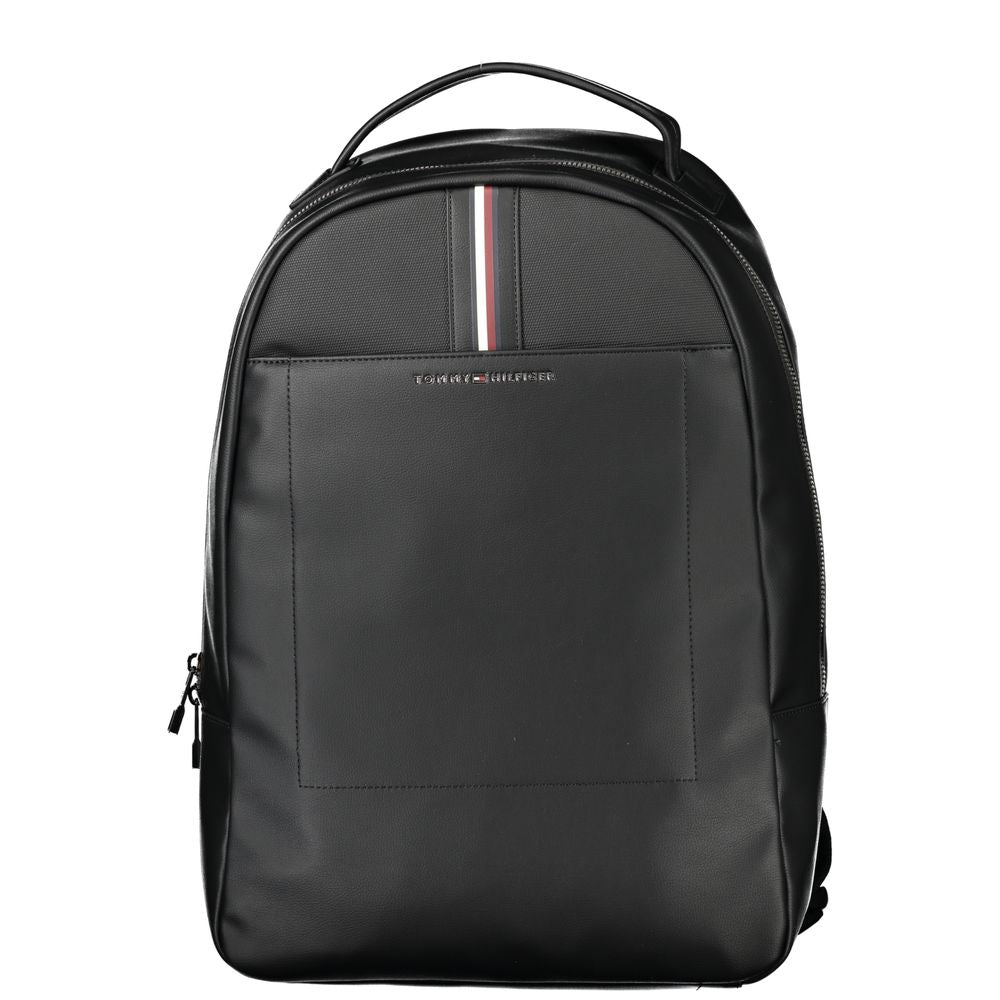 Tommy Hilfiger Black Polyethylene Men Backpack