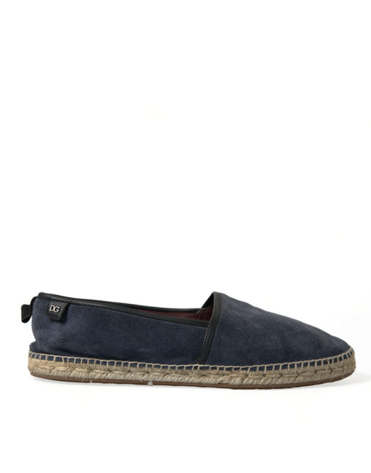 Dolce & Gabbana Navy Luxury Suede Espadrilles