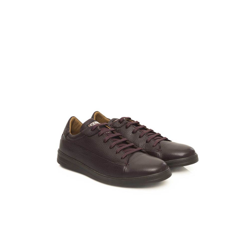 Cerruti 1881 Burgundy CALF Leather Sneaker