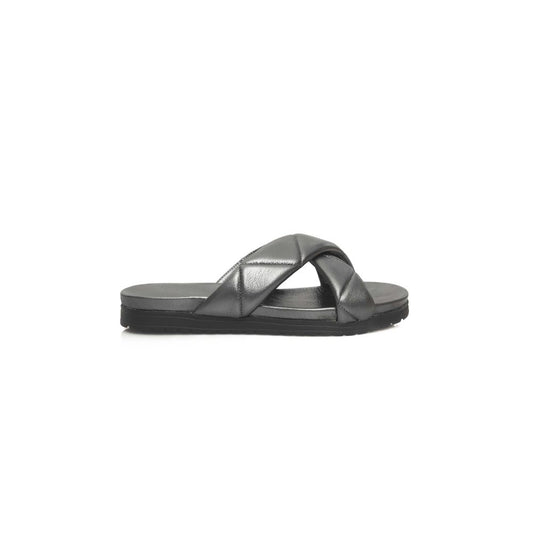 Cerruti 1881 Gray Sheepskin Sandal