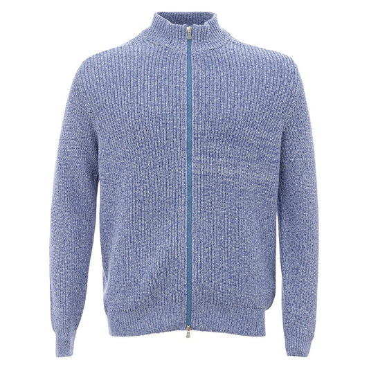 Gran Sasso Elegant Light Blue Cotton Cardigan for Men