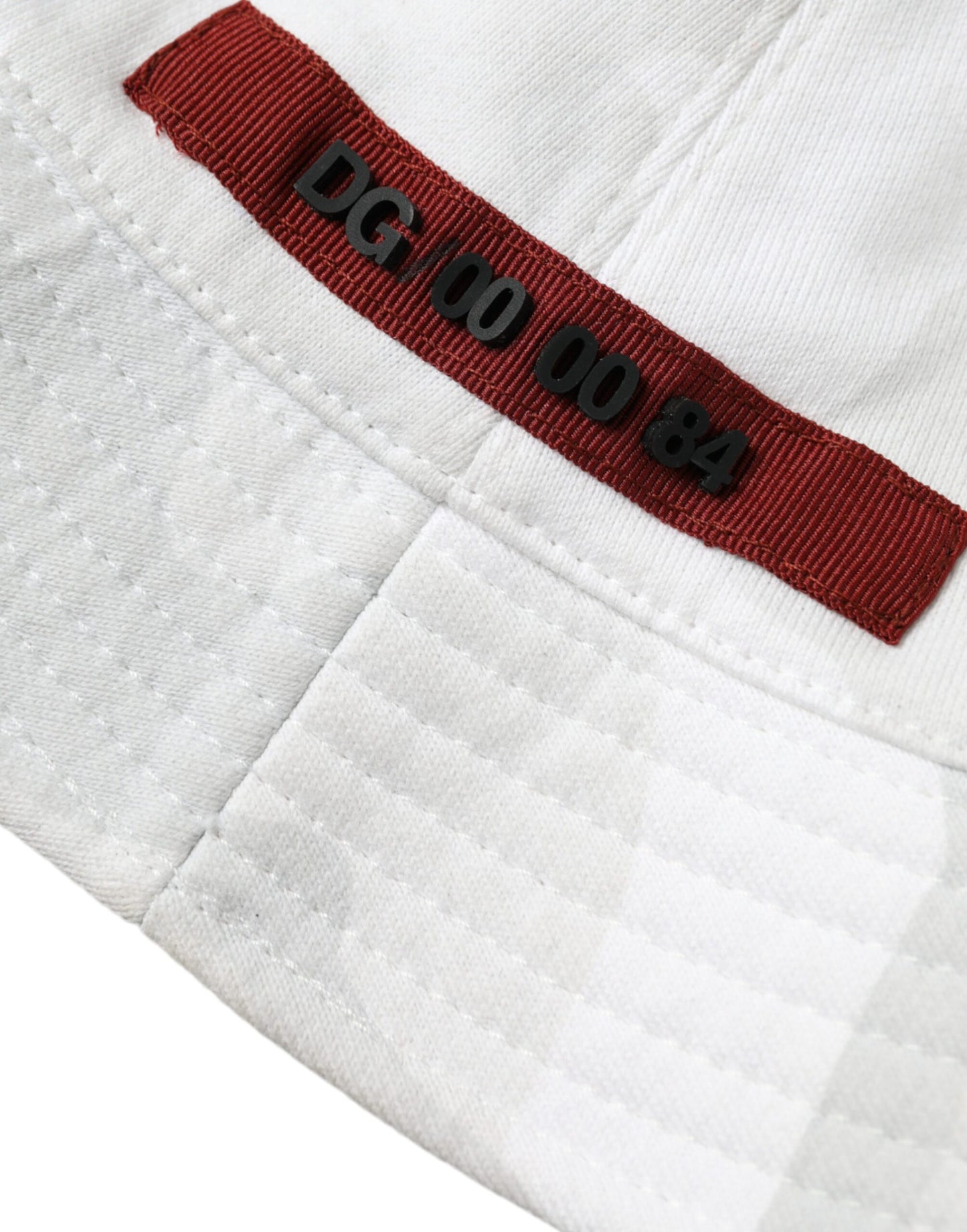 Dolce & Gabbana White Camouflage Cotton Bucket Hat Men