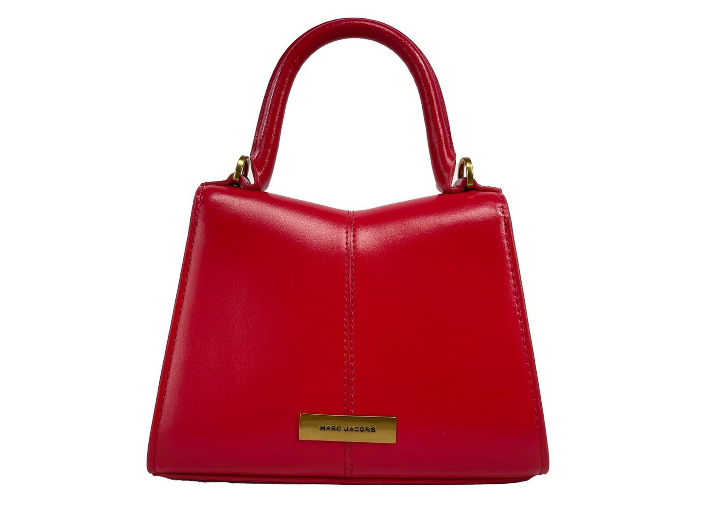 Marc Jacobs The St Marc Mini Top Handle Satchel Crossbody Bag Red