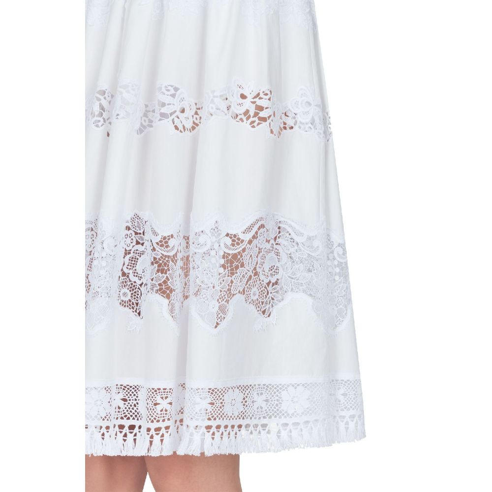 Dolce & Gabbana White Coton Skirt