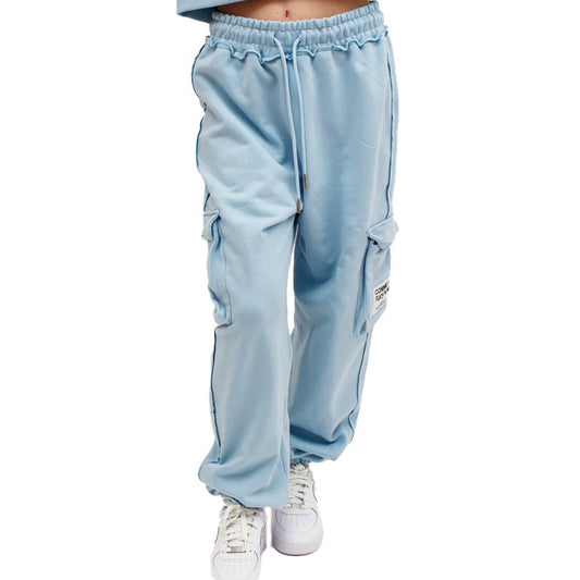 Comme Des Fuckdown Light Blue Cotton Jeans & Pant