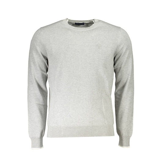 North Sails Gray Cotton Men Sweater