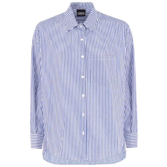 Comme Des Fuckdown Blue Cotton Shirt