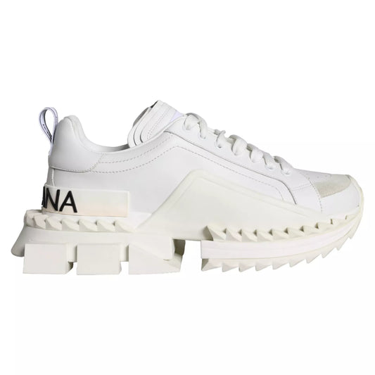 Dolce & Gabbana White Super King Low Top Sneakers Shoes