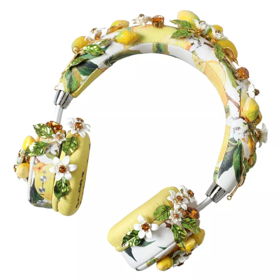 Dolce & Gabbana Lemon Crystal Floral Headset Audio Headphones