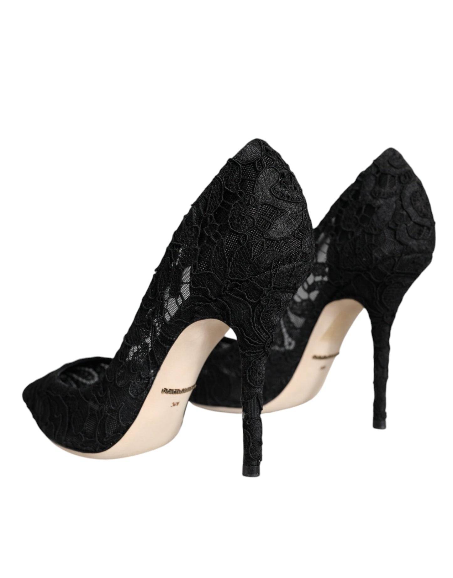 Dolce & Gabbana Black Taormina Lace Bellucci Pumps Shoes