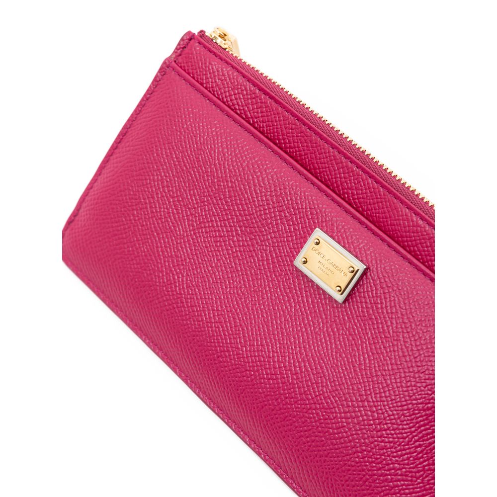 Dolce & Gabbana Fuchsia Leather Wallet