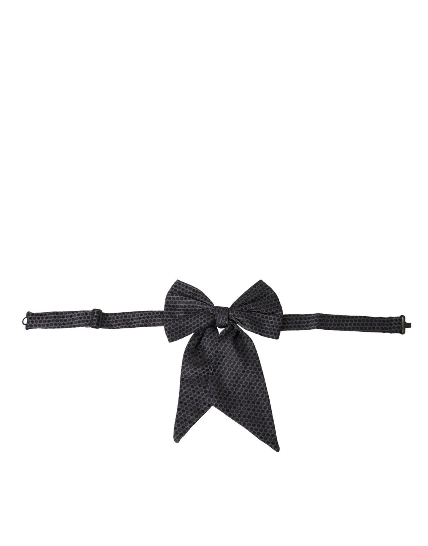 Dolce & Gabbana Black Ribbon Silk Adjustable Neck Bow Tie