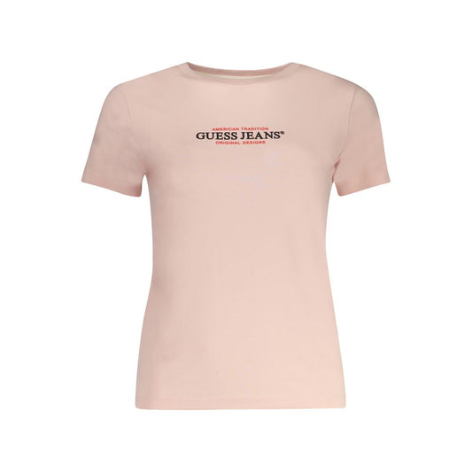 Guess Jeans Pink Cotton Tops & T-Shirt