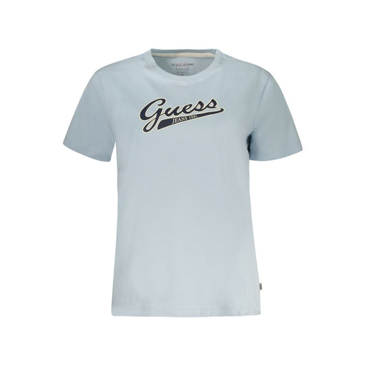 Guess Jeans Light Blue Cotton Tops & T-Shirt