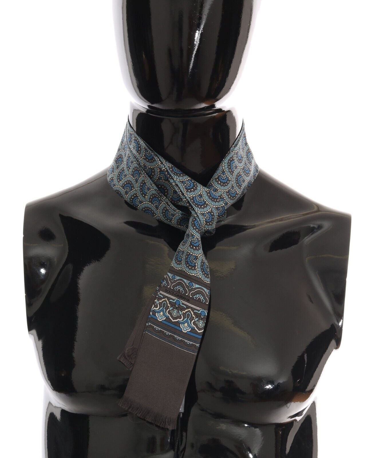 Dolce & Gabbana Elegant Italian Silk Scarf in Vibrant Blue